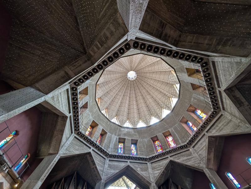 Inside the dome of the Basilica