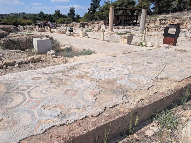 Roman street and mosaic floor
